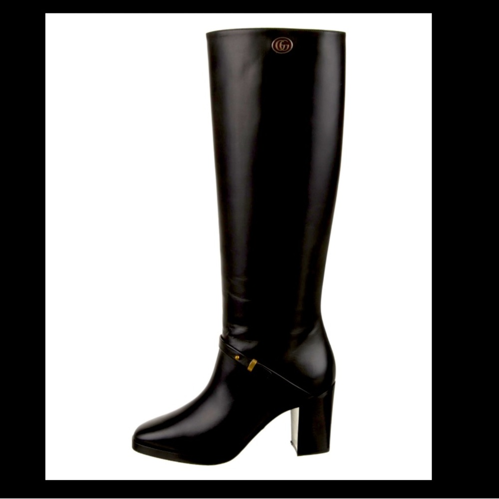 Gucci Leather Riding Boots